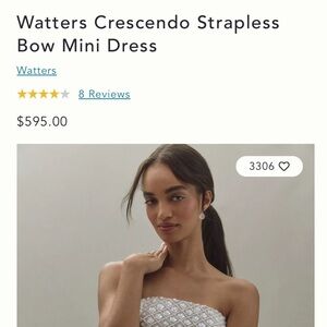 Watters Strapless Mini Dress - White